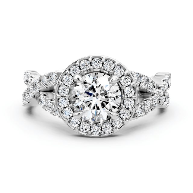 1.00-2.15 CT Round Cut Natural Diamonds - Engagement Ring