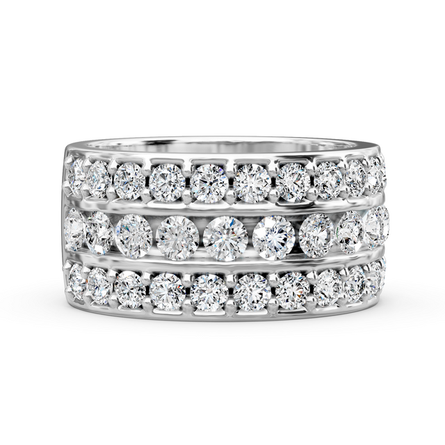 2.00 CT Round Cut Lab Grown Diamonds - Wedding Band