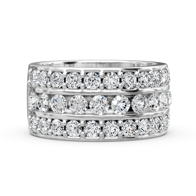2.00 CT Round Cut Natural Diamonds - Wedding Band