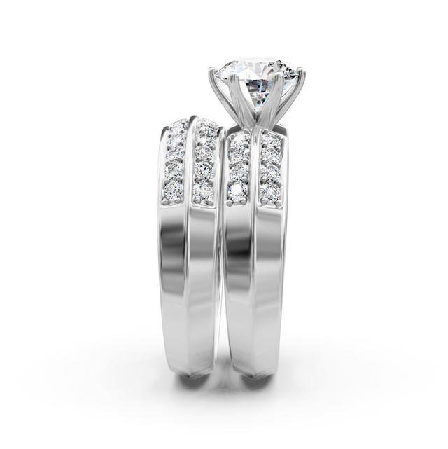 1.15-2.30 CT Round Cut Natural Diamonds - Bridal Set