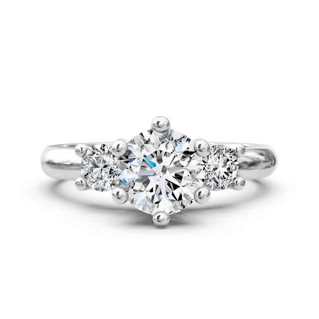 0.90-6.40 CT Round Cut Lab Grown Diamonds - Engagement Ring
