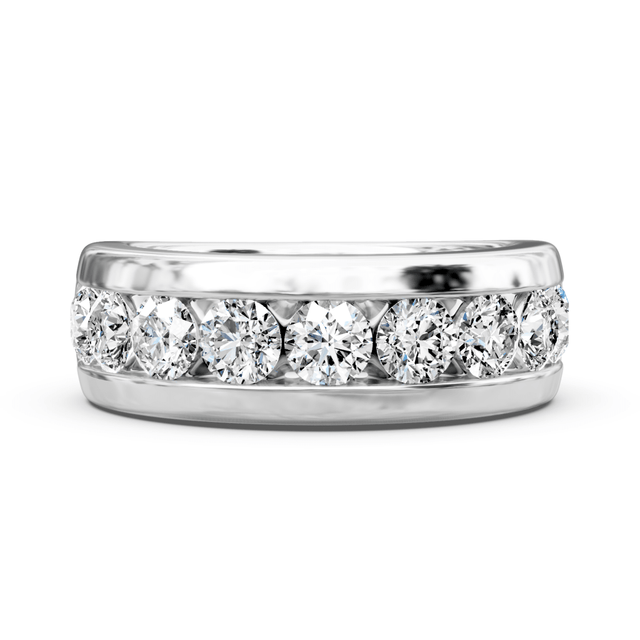 1.00 CT Round Cut Natural Diamonds - Wedding Band