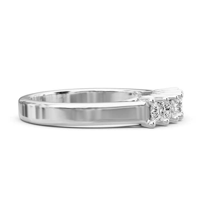 0.50 CT Princess Cut Natural Diamonds - Wedding Band