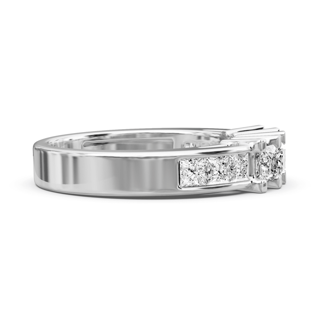 1.10 CT Princess Cut Natural Diamonds - Wedding Band