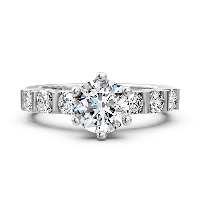 0.95-2.10 CT Round Cut Natural Diamonds - Engagement Ring