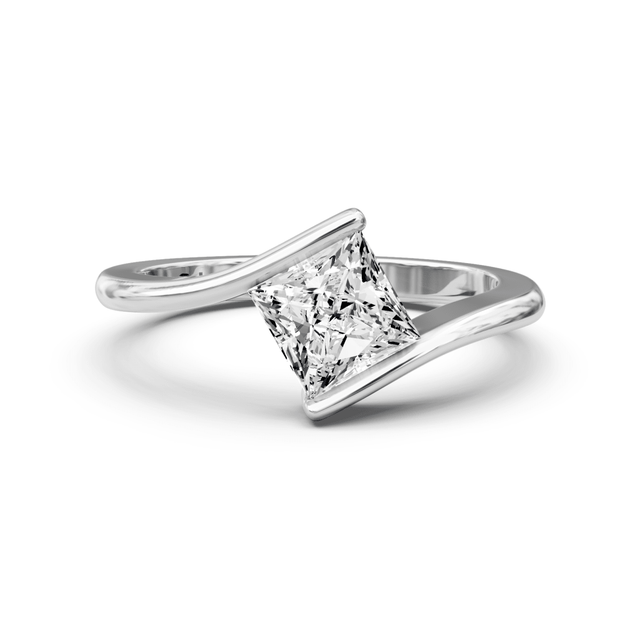 0.50-6.00 CT Princess Cut Lab Grown Diamonds - Solitaire Rings