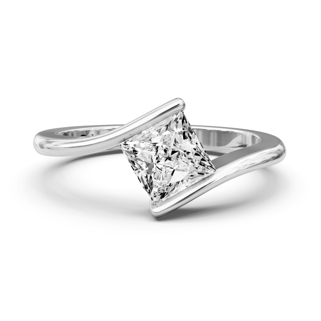0.50-6.00 CT Princess Cut Lab Grown Diamonds - Solitaire Rings