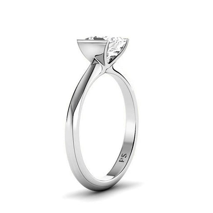 0.35-1.50 CT Princess Cut Diamonds - Solitaire Ring