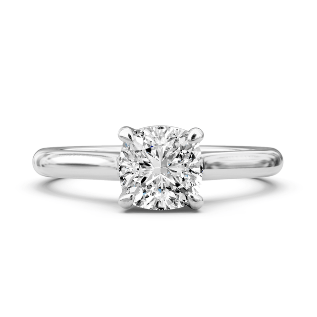0.50-6.00 CT Cushion Cut Lab Grown Diamonds - Solitaire Rings