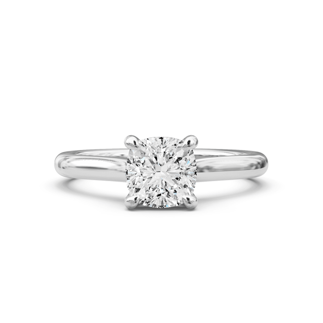 0.35-1.50 CT Cushion Cut Natural Diamonds - Solitaire Rings