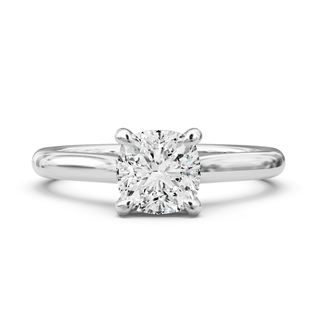 0.35-1.50 CT Cushion Cut Natural Diamonds - Solitaire Rings
