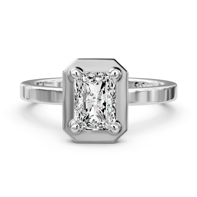 0.35-1.50 CT Radiant Cut Natural Diamonds - Solitaire Rings