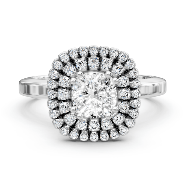0.69-1.84 CT Cushion & Round Cut Natural Diamonds - Engagement Ring