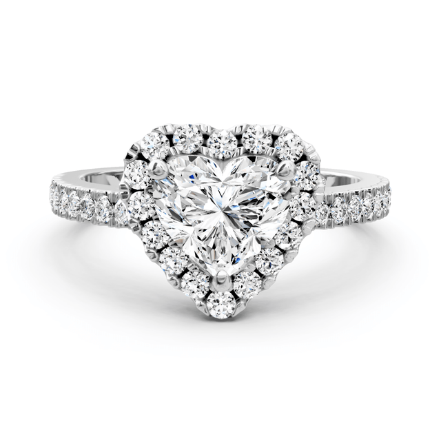 0.85-6.35 CT Heart & Round Cut Lab Grown Diamonds - Engagement Ring