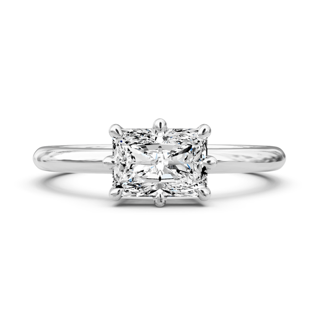 0.35-1.50 CT Radiant Cut Natural Diamonds - Solitaire Rings