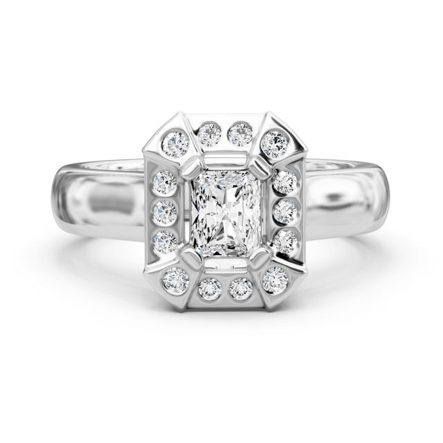 0.51-1.66 CT Radiant & Round Cut Natural Diamonds - Engagement Ring