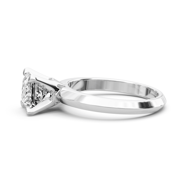 0.35-1.50 CT Princess Cut Natural Diamonds - Solitaire Rings