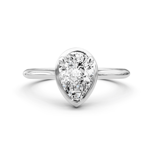 0.50-6.00 CT Pear Cut Lab Grown Diamonds - Solitaire Rings