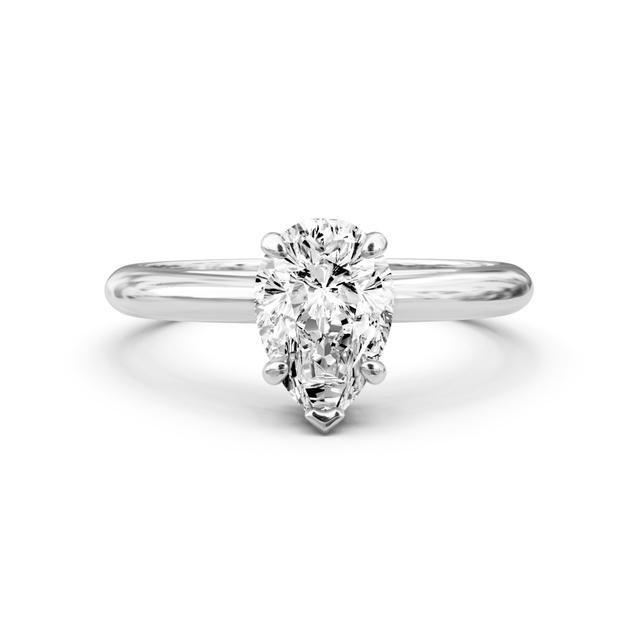 0.50-6.00 CT Pear Cut Lab Grown Diamonds - Solitaire Rings