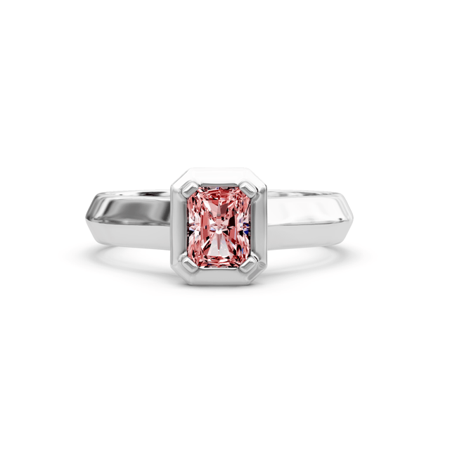 1.02-4.02 CT Radiant & Round Cut Fancy Pink Diamonds - Engagement Ring