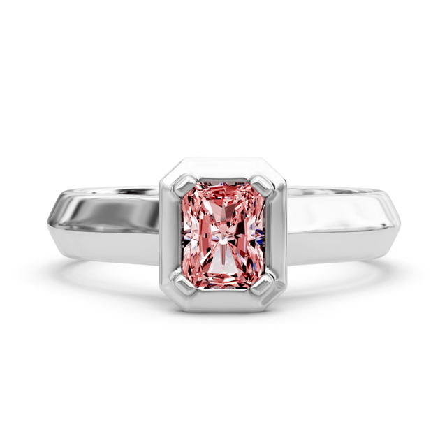 1.02-4.02 CT Radiant & Round Cut Fancy Pink Diamonds - Engagement Ring