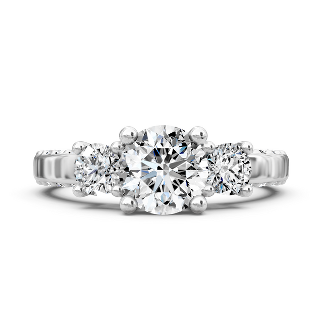 1.20-6.70 CT Round Cut Lab Grown Diamonds - Engagement Ring