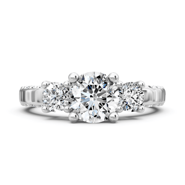 1.25-2.40 CT Round Cut Natural Diamonds - Engagement Ring