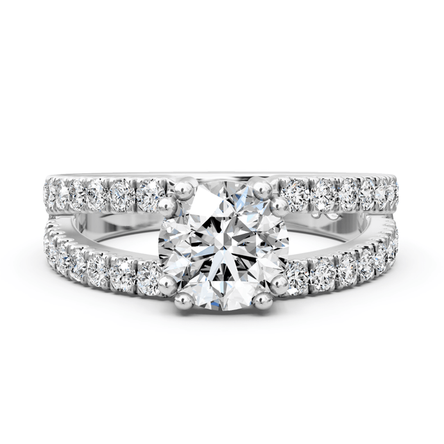1.05-2.20 CT Round Cut Natural Diamonds - Engagement Ring