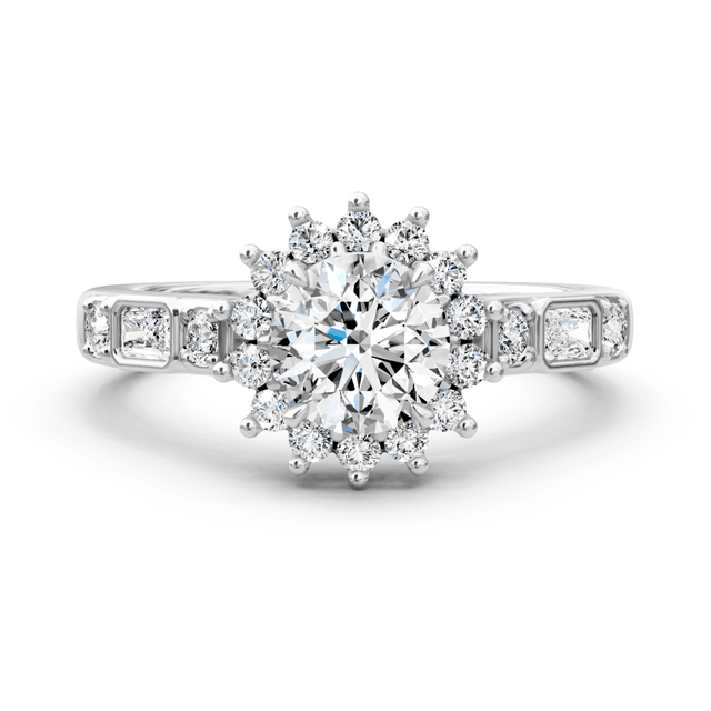 0.92-2.07 CT Radiant & Round Cut Natural Diamonds - Engagement Ring