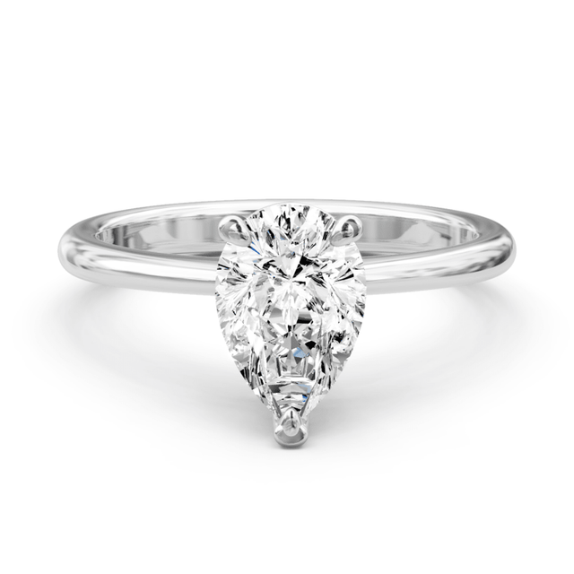 0.50-6.00 CT Pear Cut Lab Grown Diamonds - Solitaire Rings
