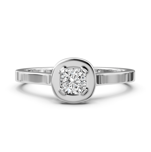 0.35-1.50 CT Cushion Cut Natural Diamonds - Solitaire Rings