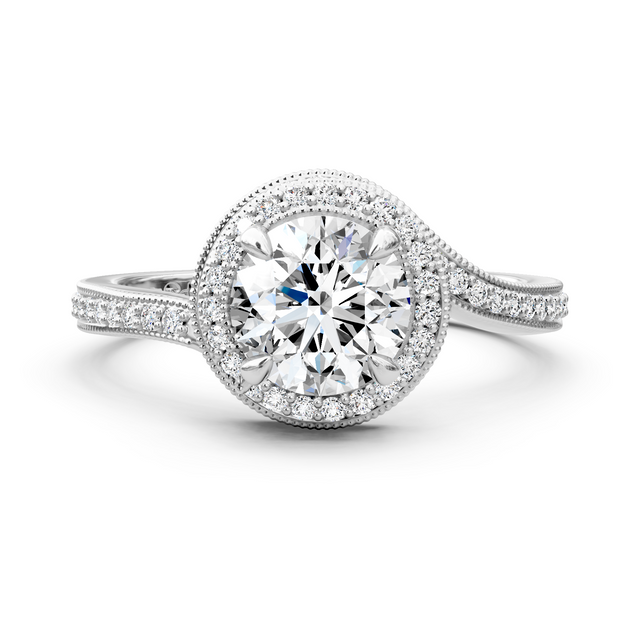 0.75-6.25 CT Round Cut Lab Grown Diamonds - Engagement Ring