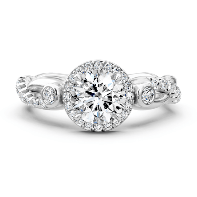 0.82-1.97 CT Round Cut Natural Diamonds - Engagement Ring