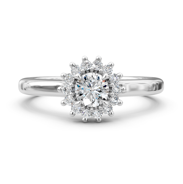 0.55-1.70 CT Round Cut Natural Diamonds - Halo Rings