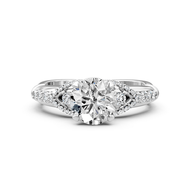 0.60-1.75 CT Round Cut Natural Diamonds - Engagement Ring