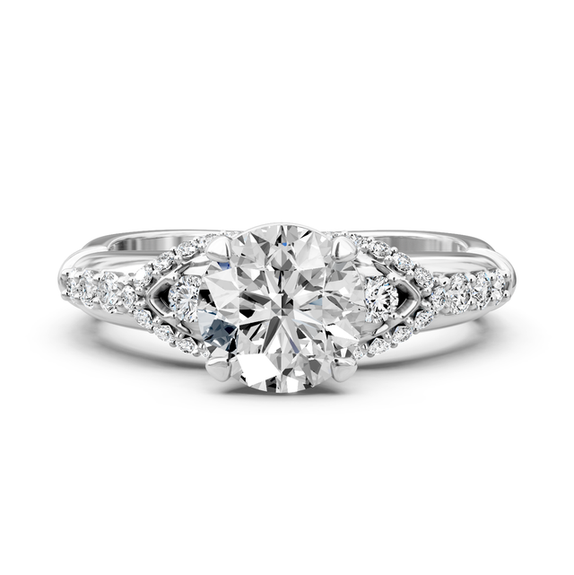 0.75-6.25 CT Round Cut Lab Grown Diamonds - Engagement Ring