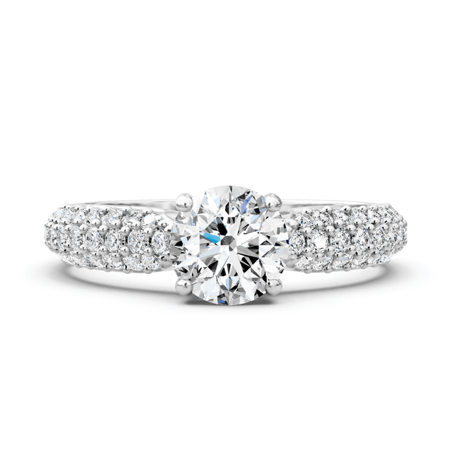 0.85-2.00 CT Round Cut Natural Diamonds - Engagement Ring
