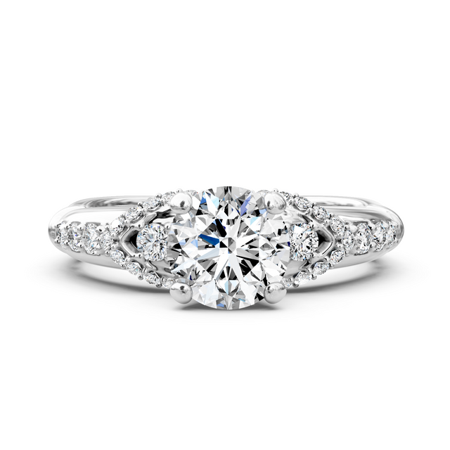 0.75-6.25 CT Round Cut Lab Grown Diamonds - Engagement Ring