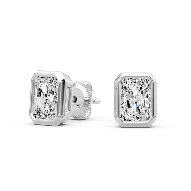 0.60-5.00 CT Radiant Cut Lab Grown Diamonds - Stud Earrings