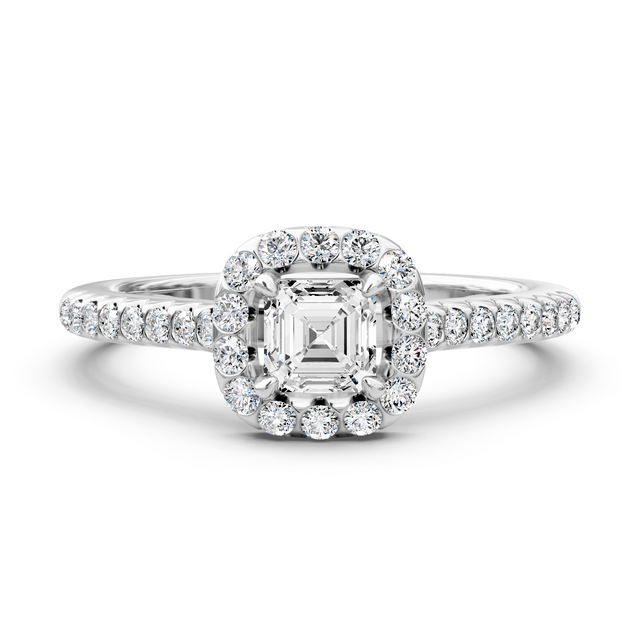 0.85-6.35 CT Ascher & Round Cut Lab Grown Diamonds - Engagement Ring