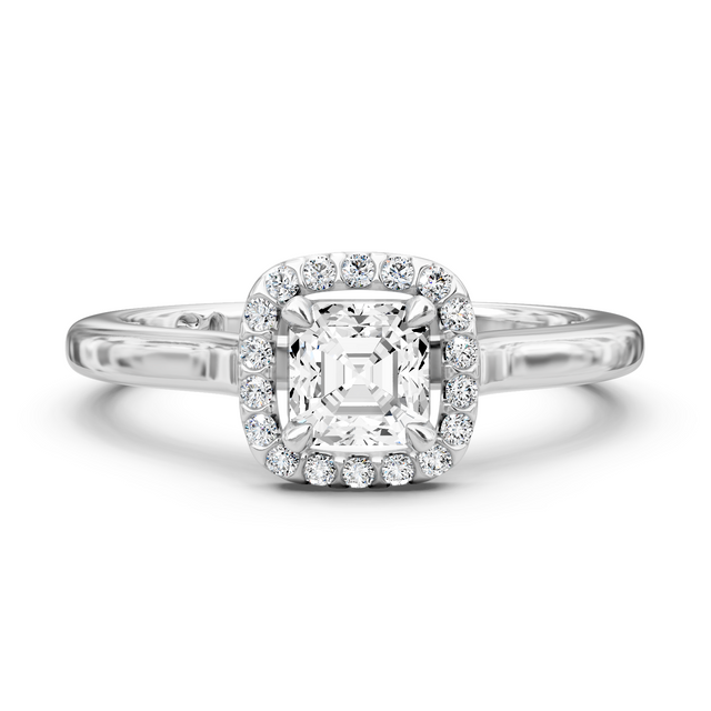 0.65-6.15 CT Ascher & Round Cut Lab Grown Diamonds - Engagement Ring
