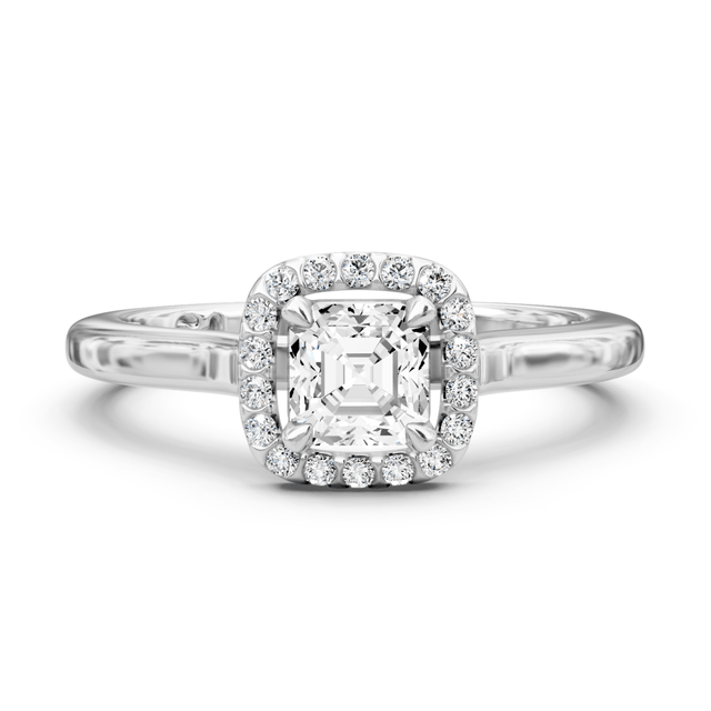 0.50-1.65 CT Ascher & Round Cut Natural Diamonds - Engagement Ring