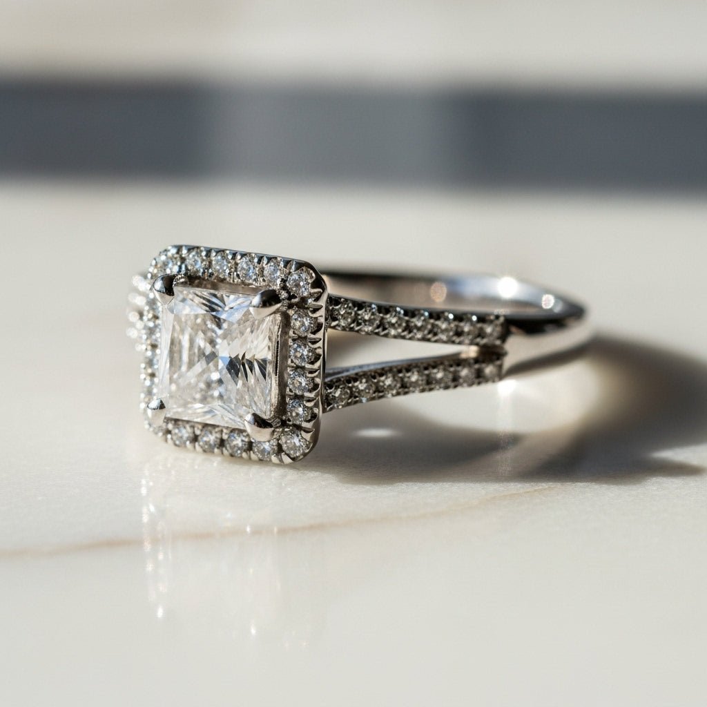 Lumera Princess Halo Split - Shank Ring - Primestyle.com