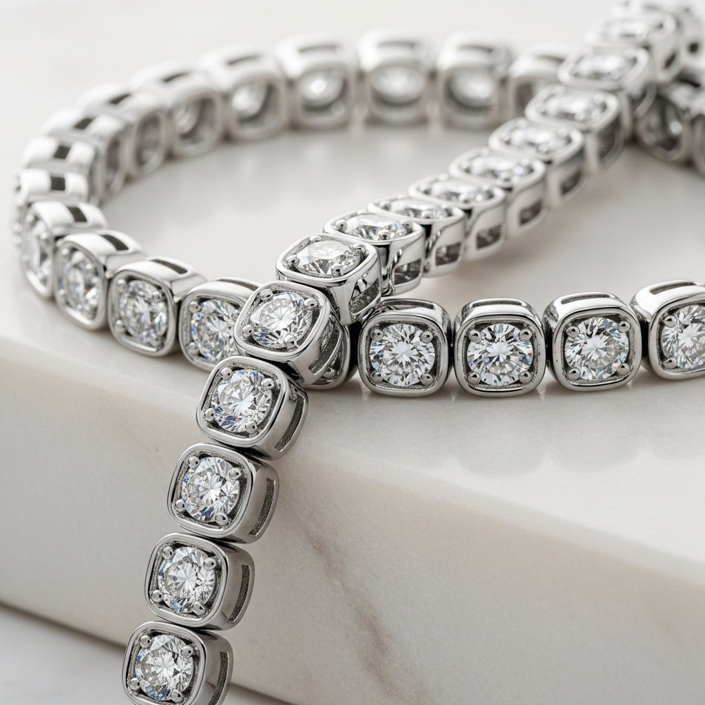 Valentina Cushion Diamond Tennis Bracelet - Primestyle.com