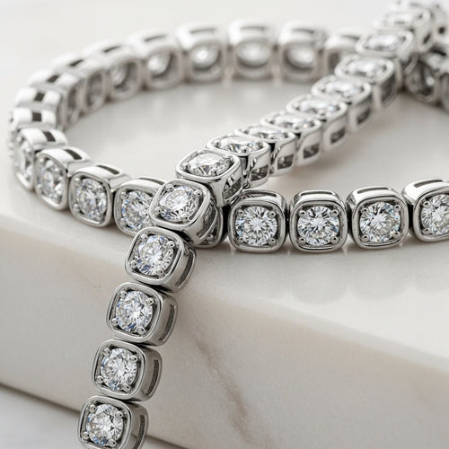 Valentina Cushion Diamond Tennis Bracelet - Primestyle.com