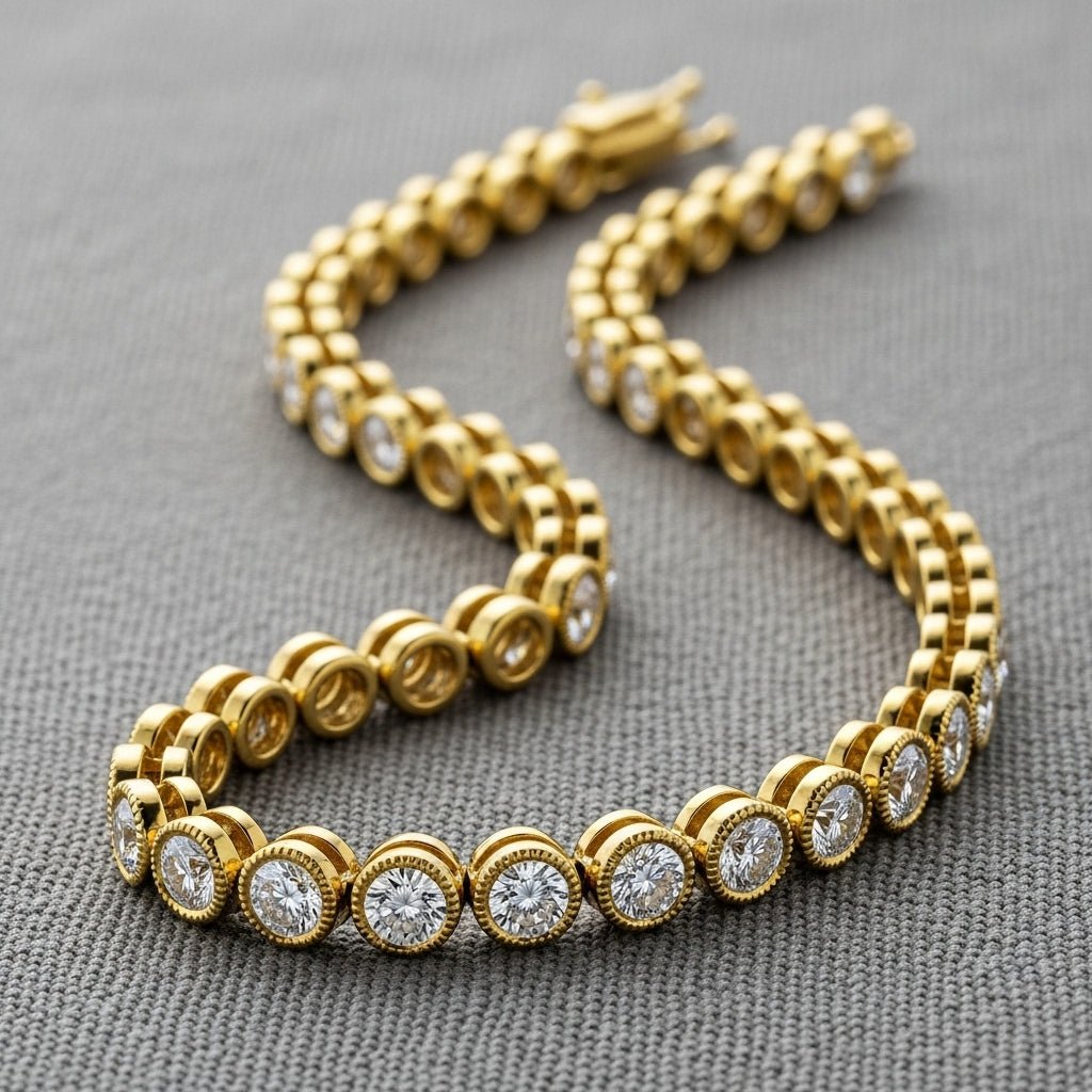 Aurielle Bezel Diamond Tennis Bracelet - Primestyle.com