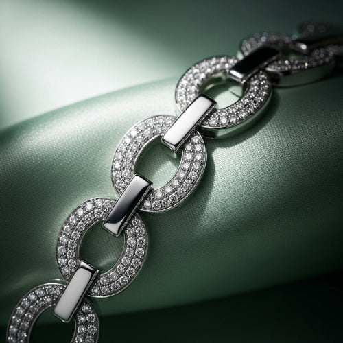 Heritage Pavé Link Diamond Bracelet - Primestyle.com