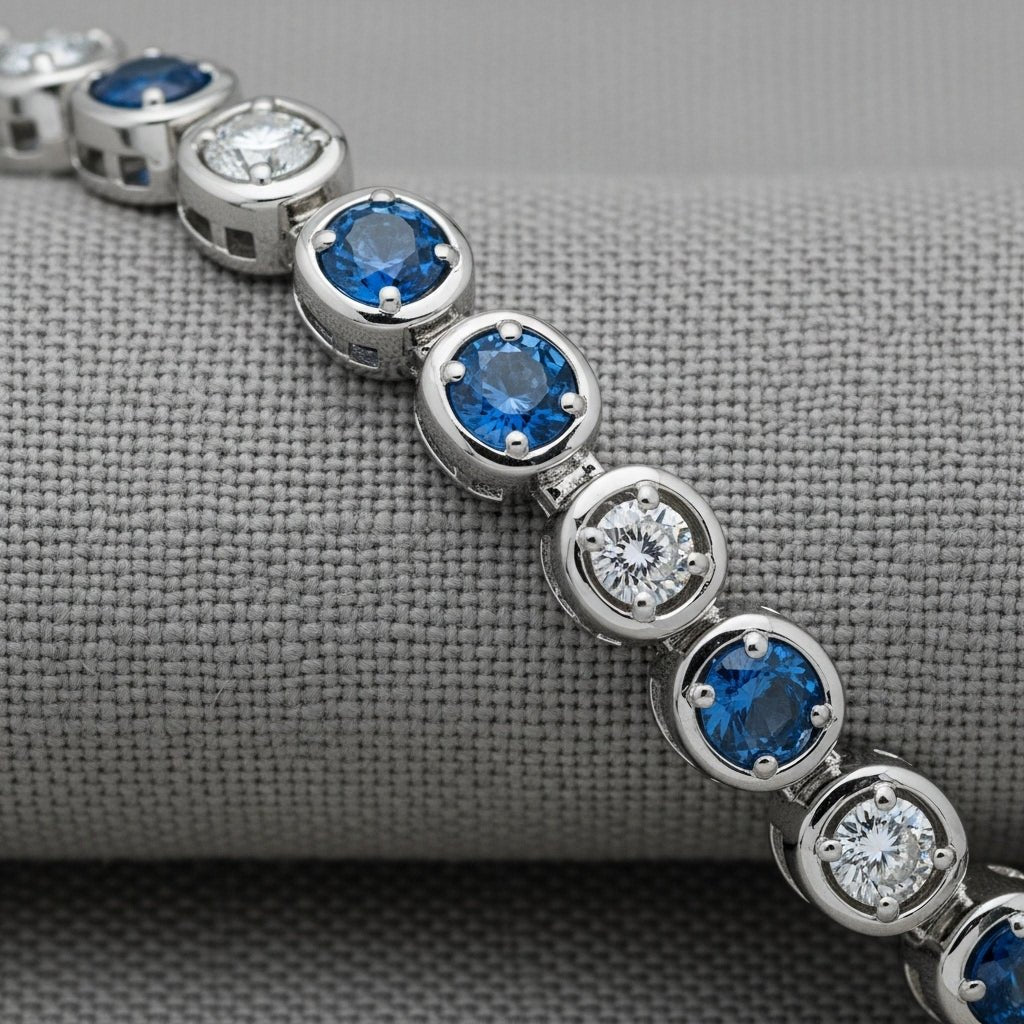 Marcelline Sapphire &amp; Diamond Estate Bracelet - Primestyle.com