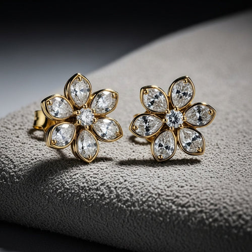 Nova Petal Diamond Studs - Primestyle.com