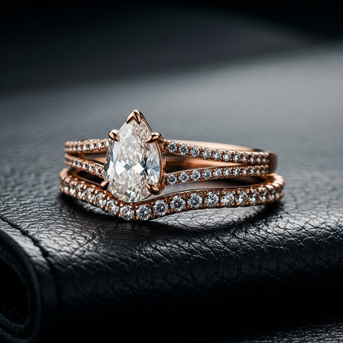 Rosaline Teardrop Harmony Bridal Set